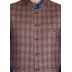 New Trend Brown Checks Woollen Waistcoat For Men  New Trend Brown Checks Woollen Waistcoat For Men